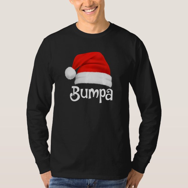 Camiseta Xmas Pajama Group Matching Bumpa Christmas Hat (Frente)