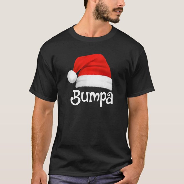 Camiseta Xmas Pajama Group Matching Bumpa Christmas Hat (Frente)