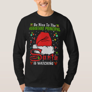Camiseta Xmas Pajamas Seja Bom Para O Diretor Adjunto Ch