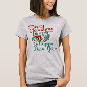Camiseta Xmas - PAPAI NOEL & RENA - Natal - ano novo