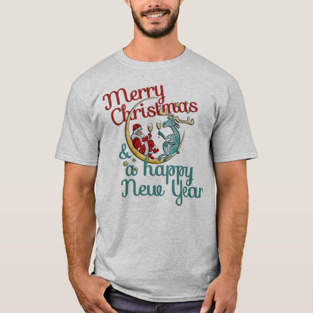 Camiseta Xmas - PAPAIS NOEIS e REINDICADORES - Natal - Ano  (Frente)