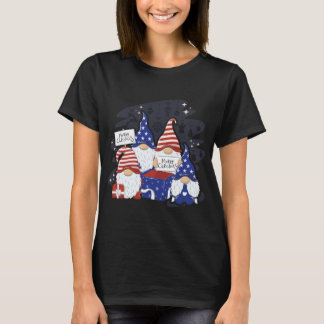 Camiseta Xmas Santa Hat Americano Feliz Natal Gnomos
