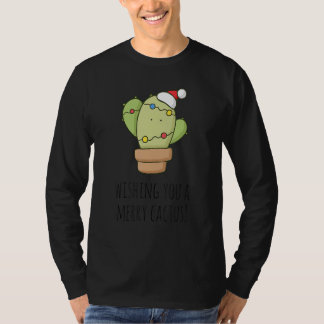 Camiseta Xmas Santa Hat Cactus Graphic Christmas Family