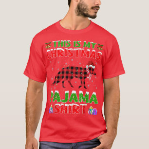 Camiseta Xmas Santa Hat Este É O Meu Pajama De Natal