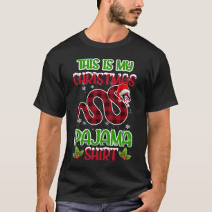 Camiseta Xmas Santa Hat Este É O Meu Pajama De Natal Cobra