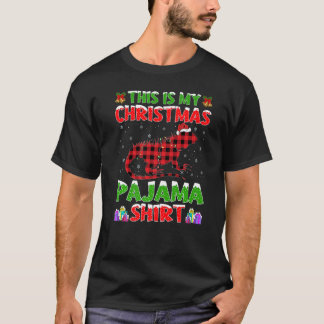 Camiseta Xmas Santa Hat Este É O Meu Pajama De Natal Iguana