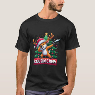 Camiseta Xmas Santa Hat Pjamas Natal Curso de Primo