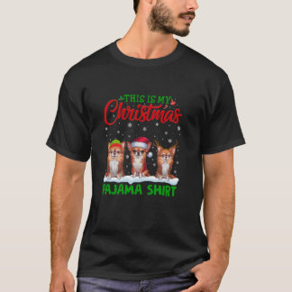 Camiseta Xmas Santa Hat Reindeer Chihuahua Dog Natal Pa