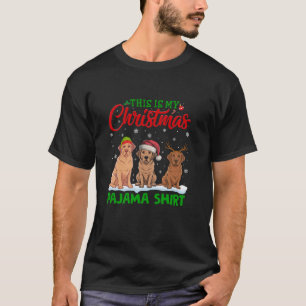 Camiseta Xmas Santa Hat Reindeer Labrador Cão de Natal Paj
