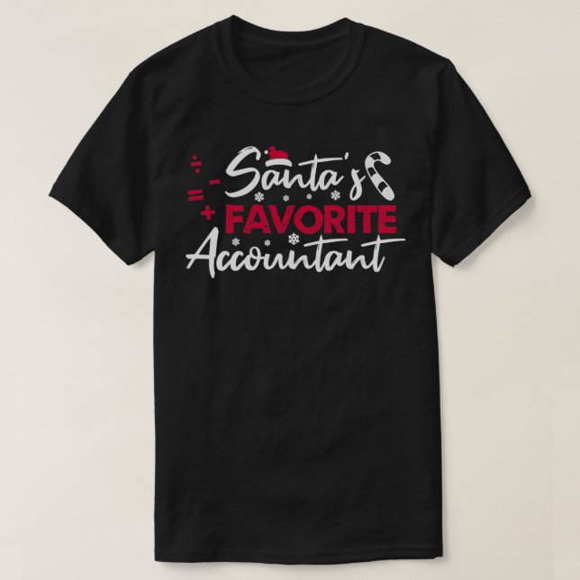 Camiseta Xmas Santax27s Fav Accountants (Frente do Design)