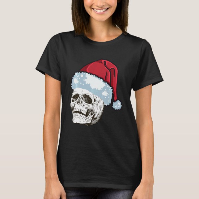 Camiseta Xmas Skull com Rock´n Roll (Frente)