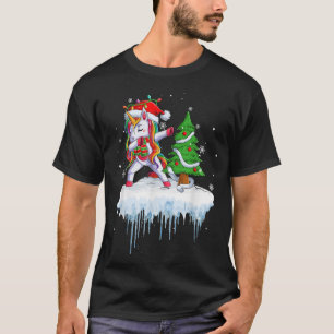 Camiseta XMas Snow Winter Fairy Lights Unicorn Da