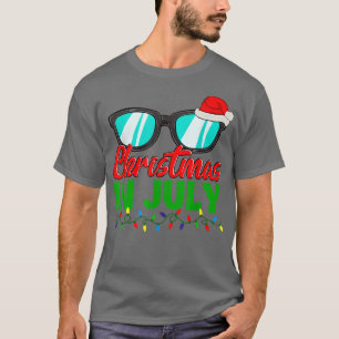 Camiseta Xmas Sunglass Verão Engraçado Natal Em Julho