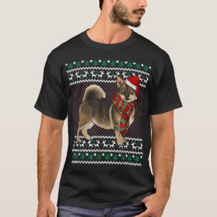 Camiseta Xmas Swedish Vallhund Dog Santa Hat Ugly Natal