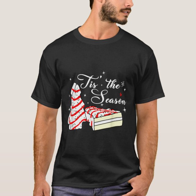 Camiseta Xmas Tis' The Season Christmas Tree Cakes Debbie B (Frente)
