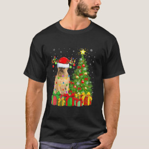 Camiseta Xmas Tree Lighting Papais noeis Bruxelas Griffon D