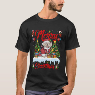 Camiseta Xmas Tree Lighting Papais noeis Maltês Natal