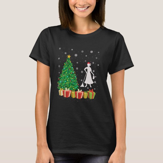 Camiseta Xmas Tree Lighting Santa Hat — Natal (Frente)