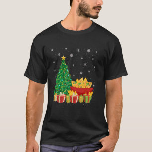 Camiseta Xmas Tree Lighting Santa Hat, Natal da Comida mexi