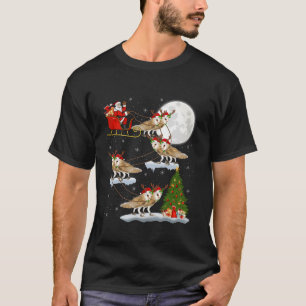 Camiseta Xmas Tree Luz Papais noeis Engraçados Andando Coru
