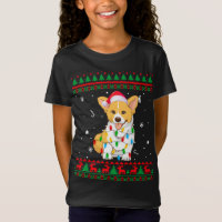 Xmas Ugly Sweet Natal Lights Corgi Dog Lover