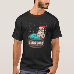 Camiseta Xmas Vibes Papais noeis De Design De Natal Engraça