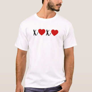 Camiseta XO Love Symbols Minimal Red Heart Art