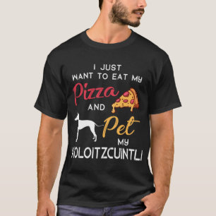 Camiseta Xoloitzcuintli Dog Pizza dono do amante Xmas Birth