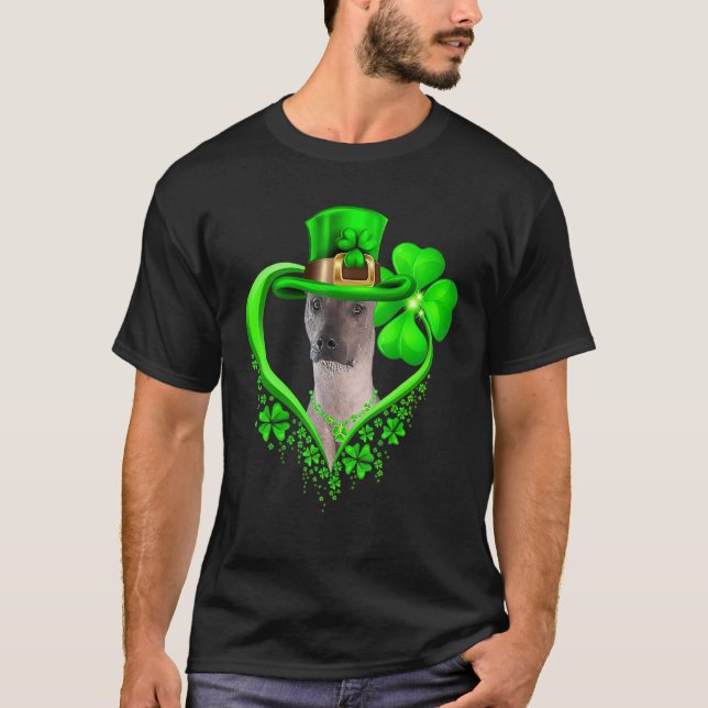 Camiseta Xoloitzcuintli Dog St Patricks Day Lover Irish Sha (Frente)