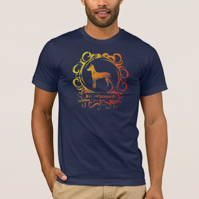 Camiseta Xoloitzcuintli resistido elegante (Frente)