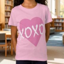 XOXO Abraços Beijos Coração Rosa Menina