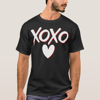 Camiseta XOXO Amor ao Dia de os namorados