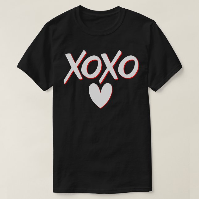 Camiseta XOXO Amor ao Dia de os namorados 1 (Frente do Design)