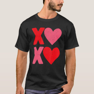 Camiseta XOXO Corações Abraços e Beijos Engraçado Dia de os