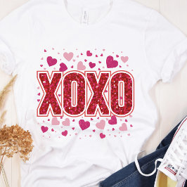 Camiseta XOXO – Cute Pink Typography Valentine’s
