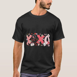 Camiseta Xoxo Estetoscópio Dia dos Namorados Enfermeira Rn