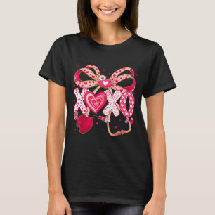 Camiseta Xoxo estetoscópio valentine enfermeira pct cna ros