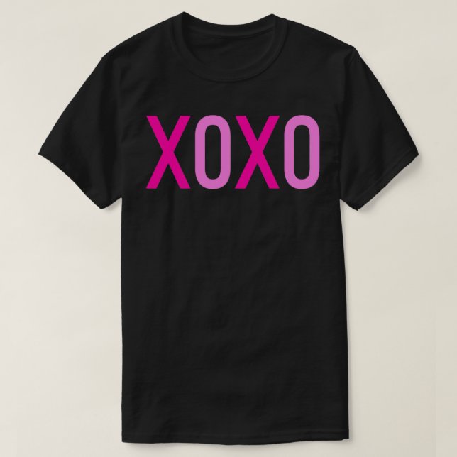 Camiseta XOXO Heart Dia de os namorados shirt (Frente do Design)