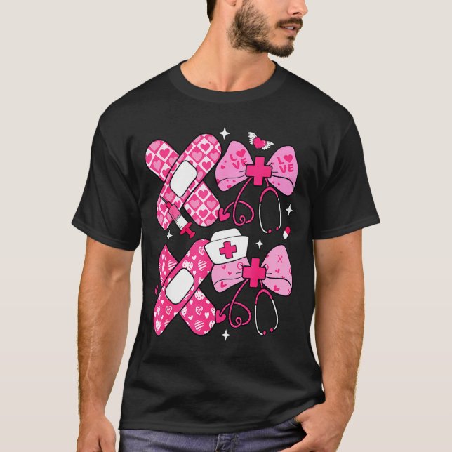 Camiseta Xoxo Nurse Valentines Day Stethoscope Valentine Nu (Frente)