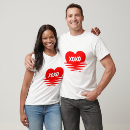 Camiseta XOXO Red Heart Design