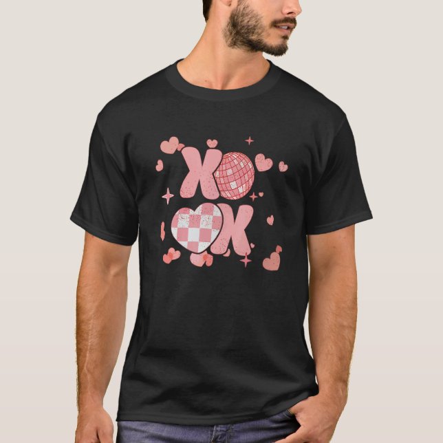 Camiseta Xoxo Shirt, Couples Valentine Western Disco Ball V (Frente)
