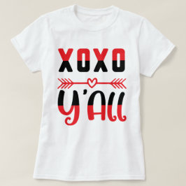 Camiseta XOXO Y'all Dia de os namorados Women's