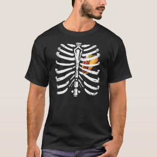 Camiseta Xray Skeleton Rib Cage Tacos Halloween Costume