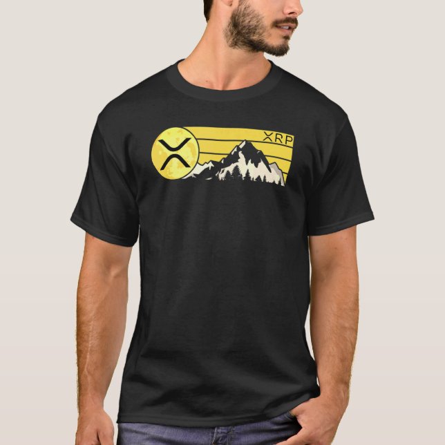Camiseta Xrp Crypto Moon Mountain Xrp Cryptocurrency (Frente)