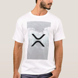 Camiseta xrp, ondinha, tshirt do logotipo da água branca