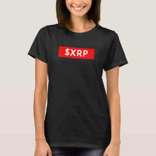 Camiseta XRP XRP Cripto Moeda Criptográfica Texto Simples G