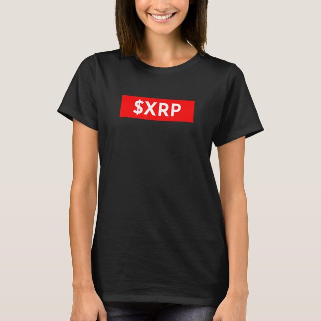 Camiseta XRP XRP Cripto Moeda Criptográfica Texto Simples G (Frente)