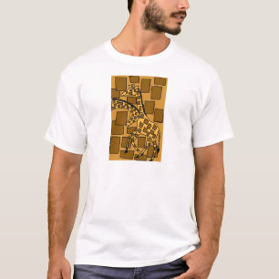 Camiseta XX- abstrato da arte do girafa