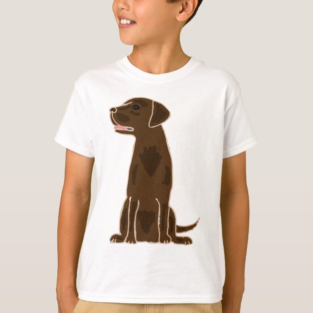 Camiseta XX- cão de filhote de cachorro de labrador (Frente)