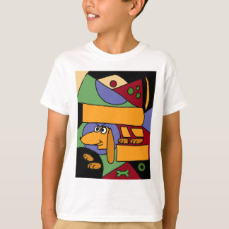 Camiseta XX- Dachshund engraçado da arte abstracta